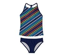 Speedo Mädchen Badeanzug Zweiteiliger Tankini Dünner Träger, Mädchen, Tankini-Badeanzug, Swimsuit Two Piece Tankini Thin Strap, Blue Harmony, 14