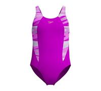 Speedo HyperBoom Splice Muscleback Swimsuit | Swim Training |Chlorine Resistant | Quick Drying | Stretch Fabric | Comfort Fit | 1 Piece Badeanzug für Mädchen, Diva, 5 Years-6 Years