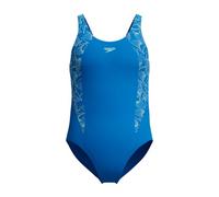 Speedo Mädchen HyperBoom Splice Muscleback Badeanzug | Schwimmtraining | Chlorbeständig Schwimmbekleidung, Lagoon Blue/Celeste, 5-6