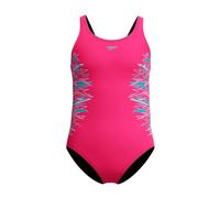 Speedo Mädchen Placement Muscleback Badeanzug Margarita Pink/Maya-Blau, Margarita Pink/Maya Blue, 9-10 Jahre