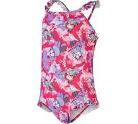 Speedo Mädchen Learn to Swim Printed Frill Thinstrap Badeanzug, Rosa/Violett, 4 Jahre