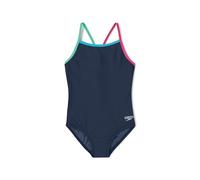 Speedo Mädchen Swimsuit One Piece Thin Straps Badeanzug, Blau (Blue Print), 14