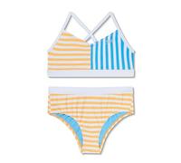 Speedo Mädchen Swimsuit Two Piece Bikini Set Zweiteiliger Badeanzug, Mariner Stripe Mandarine, 7