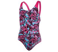 Speedo Mädchen Swimwear Astropop Splashback mit Allover-Print, Electric Pink/Light Adriatic/Black, 24, 8-07386B483
