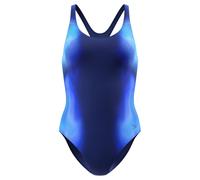 SPEEDO Medalist Damen Badeanzug mit Print Blau/Marineblau, 40
