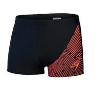 Speedo Medley Badehose Herren chlorbeständig, Farbe:Black-Red, Größe:5