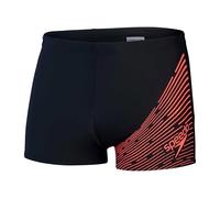 Speedo Medley Badehose Herren chlorbeständig, Farbe:Black-Red, Größe:7
