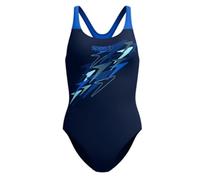 Speedo Medley Logo Medalist Damen Schwimmanzug, blau 34