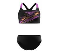 Speedo Medley Logo Racerback Two Piece Damen Bustier, schwarz 152