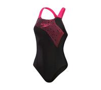 Speedo - "Medley Medalist" Badeanzug für Damen (Schwarz/Pink) EU 36 / UK 8