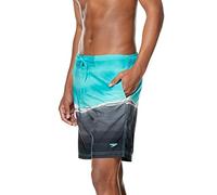 Speedo Men's Swim Trunk Knee Length Boardshort Bondi Printed, Wave Ceramic, Large