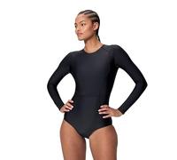 Speedo Ocean Flex Long Sleeve Zipped One Piece Schwimmanzug für Damen, Schwarz, S