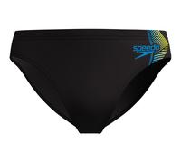 Speedo Panel Brief Badehose Herren 1721 - black/hyper yellow L