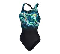 Speedo - "Placement Digital" Badeanzug für Damen (Schwarz/Blau) EU 34 / UK 6