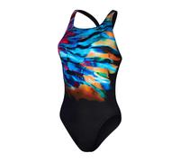 Speedo - "Placement Digital" Badeanzug für Damen (Schwarz/Bunt) EU 34 / UK 6