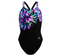 Speedo Placement Printed Powerback Damen Schwimmanzug, schwarz 46