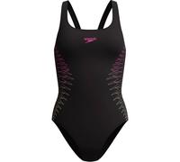 Speedo Placement Muscleback Swimsuit Schwarz UK 38 Damen