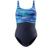 Speedo Print Contour Eclipse Damen Badeanzug, blau 44