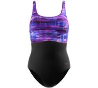 Speedo Print Contour Eclipse Damen Badeanzug, schwarz 44
