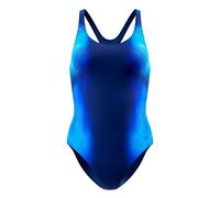 SPEEDO Medalist Damen Badeanzug mit Print Blau/Marineblau, 42