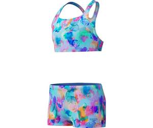 Speedo PRINT RACERBACK 2PC Mädchen-Bikini, blau, größe 14Y 14