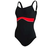 Speedo Shap Salacia Clpbk AF Damen Bikini Gr. 42, Schwarz/Lava Rot/Weiß