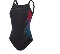 Speedo Badeanzug Shaping Scoop Neck Damen Einteiler Schwarz/Pink