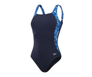 Speedo Shaping LunaLustre Printed Damen Schwimmanzug, blau 44