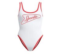 Speedo Solid Bound Scoop Damen Badeanzug, weiß 2XL