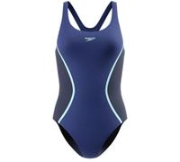 Speedo Solid Splice Medalist Damen Schwimmanzug, blau 42