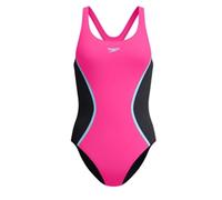Speedo Solid Splice Medalist Damen Schwimmanzug, schwarz 42
