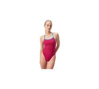 speedo solid vback badeanzug pink blau