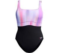 Speedo - SPEEDO Damen Badeanzug Womens Shaping ContourEclipse Printed Swimsuit Neon Violet - Gr. - 48