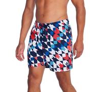 Speedo Uni-Erwachsene, Mittellang, Redondo-Aufdruck Badehose, Café Karo, Rot, XX-Large