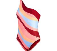 Speedo Women's Printed Asymmetric 1 Piece Oxblood/Coral 32