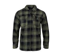 SPEERO Sherpa Fleece Gefüttertes Hemd Herren Grün - Warme Holzfällerjacke mit Taschen & Knopfmanschetten, Winter Flanellhemd für Outdoor-Aktivitäten und Freizeitkleidung