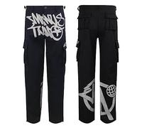 sPeesy Minus Two Cargo Y2K Hose - 2023 Trend Cargo Hosen für Männer, Baggy Jeans Jogginghose für Herren, Hip Hop Style Wide Leg Trousers, Street Pocket Hohe Taille Gedruckt Pants, Skateboard Jeanshose