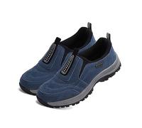 sPeesy Orthopädische Schuhe Herren leichte Schuhe Herren Sneaker Outdoor Wanderschuhe Herren wasserdicht extra weit Leinenschuhe wasserdicht Walking Schuhe Hallux valgus Schuhe (Color : Blue, Size :