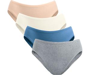Speidel Feinripp Damen-Slip im 4er-Pack 40 apricot/creme/grau/blau