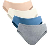 Speidel Feinripp Damen-Slip im 4er-Pack 46 apricot/creme/grau/blau