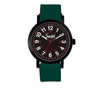 Speidel Original Scrub Armbanduhr - medizinische Peeling-Farben, leicht ablesbares Zifferblatt, Sekundenzeiger, wasserabweisend. Hunter Green mit schwarzem Zifferblatt.
