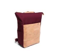 Sperling 2-in-1 Rucksack "Triple" aus recyceltem PET & Kork ROBIN CREAM (ROT)