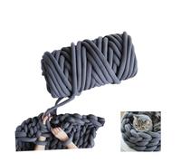 Sperrige Armstricken Wolle, 1000g Dicke Wolle Zum Handstricken,Sperriges Vorgarn Für Armstricken, Wolle Zum Häkeln, Sperrige Textilgarn zum häkeln für körbe, Decke, Kissen (deep grey)
