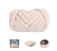 Sperrige Armstricken Wolle, 1000g Dicke Wolle Zum Handstricken,Sperriges Vorgarn Für Armstricken, Wolle Zum Häkeln, Sperrige Textilgarn zum häkeln für körbe, Decke, Kissen (beige)