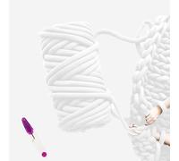 Sperrige Armstricken Wolle 500g, weiches Kerngarn, Dicke Wolle Garn Länge ca 25M Wolle Super Chunky Garn Sperriges Strickgarn Sperriges Garn mit Schere für Armstricken Teppiche Decke und Kunsthandwerk