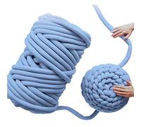 Sperrige Armstricken Wolle, Grob Gestrickte Kuscheldecke, 500g Länge ca 25M zum Handstricken, Wolle zum Häkeln Dickes Garn Geeignet Weben von Haustier Bett Sofa (Blau)