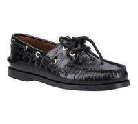 Sperry Authentic 2 Eye Damen Bootsschuhe Aus Schwarzem Leder EU 36,5 / UK 3,5
