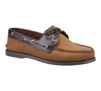 Sperry Authentic 2 Eye Leder Herren Braun Kombi Bootsschuhe EU 39/UK 6