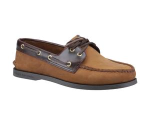 Sperry Authentic 2 Eye Leder Herren Braun Kombi Bootsschuhe EU 42,5 / UK 8,5