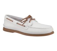 Sperry Authentische 2-Eye Leder Herren Bootsschuhe Weiß/Gummi EU 42 / UK 8